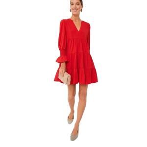 TUCKERNUCK  Pomander Place Red Crepe
Kenzo Ruffle long sleeve Dress S Oldmoney